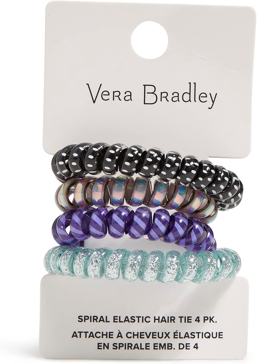 Vera Bradley Women's Elastic Hair Tie Set of 4 Hair Accessory