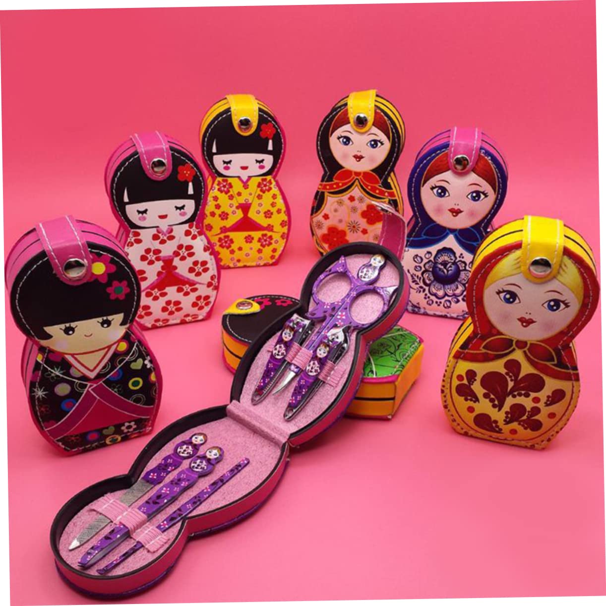 POPETPOP 3sets Strumenti Per Manicure e Pedicure Include Portaoggetti Leggero e Compatto Sicuro e Durevole Design Razionale Per Unghie Adatto Per Uso Domestico e Viaggi
