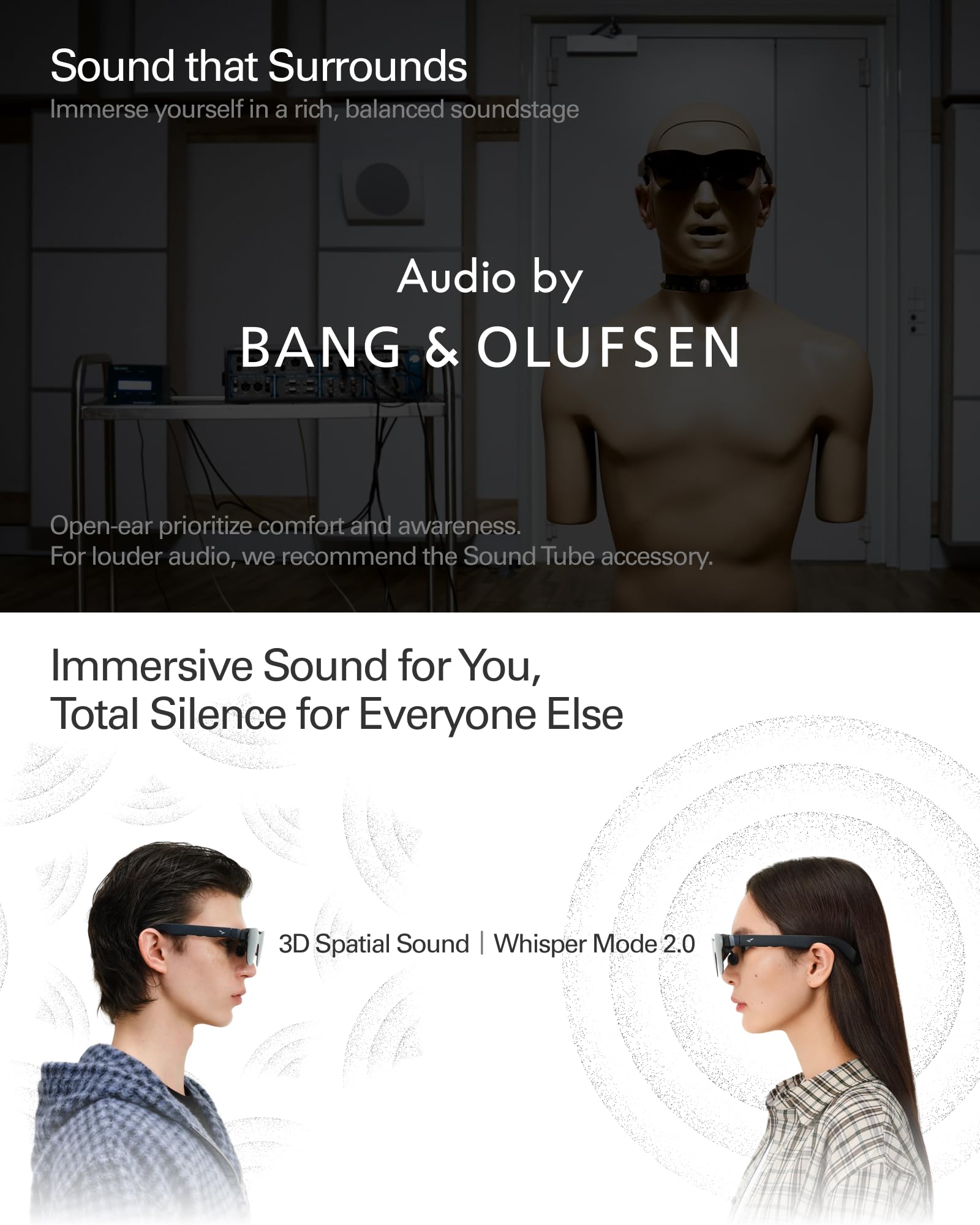 RayNeo Air 4 Pro AR/XR Glasses - 201" HDR10 Video Display, Vision 4000 Chip, Audio by Bang & Olufsen, 3D Movies & Gaming Smart Glasses for iPhone 17,16,15/Android/Switch 2/Mac/PS4/5-4 Pro