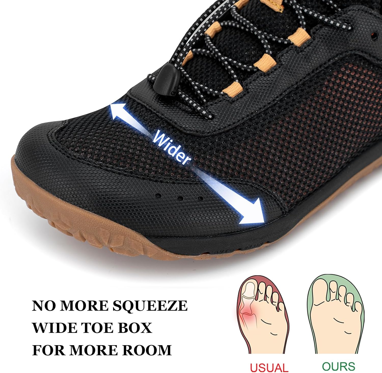 Pulltop Men's Barefoot Water Shoes | Quick-Dry | Lightweigh Wide Zero Drop Self-Draining Sole Amphibious Sneakers - Image 3