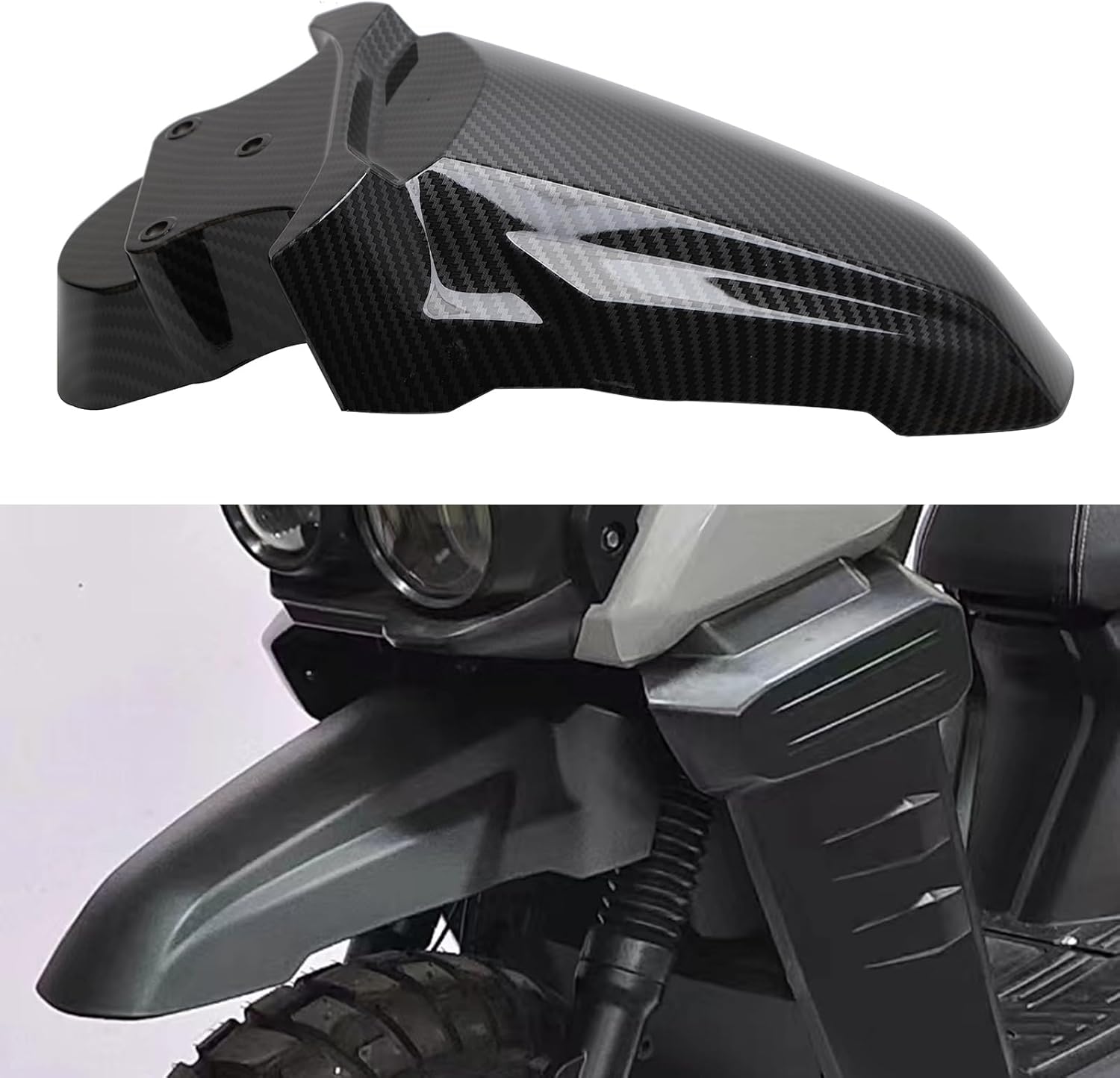 Moku Carbon Fiber Motorcycle Front Fender Fit for 2022 Yamaha Zuma125