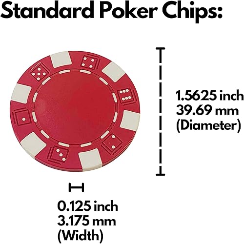 Miniatura 6 de WE Games Fichas de póquer de arcilla con rayas y dados, 0.41oz, incluye 25, color negro