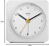Braun Klasik analog çalar saat, erteleme ve ışık, sessiz kuvars süpürme hareketi, Crescendo bip alarmı, beyaz model, BC03W.