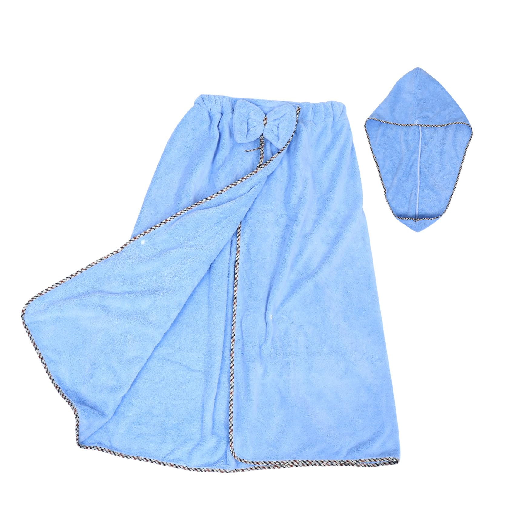 Toalla de baño para mujer ideal para camping y tratamientos de belleza en azul