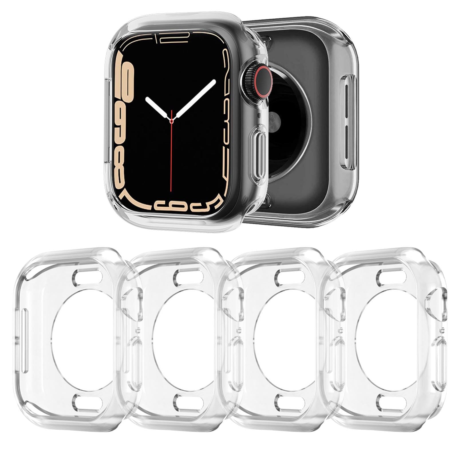 BOTOMALL Soft Ultra-Thin Cover Compatible with Apple Watch Case 49mm 46mm 45mm 44 42 41 40 38mm,[NO Screen Protector] Flexible TPU Lightweight