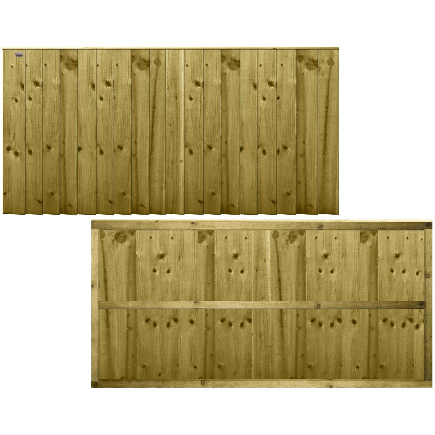 Premier Garden Supplies Pressure Treated (Tanalised) Flat Top Feather Edge Fence Panel, 6Ft X 3Ft Fully Framed Wooden Topper Extension | Heavy Duty Treated Closeboard Fencing, Ideal For Any Garden Perimeter (Wide: 182Cm X High: 90Cm)