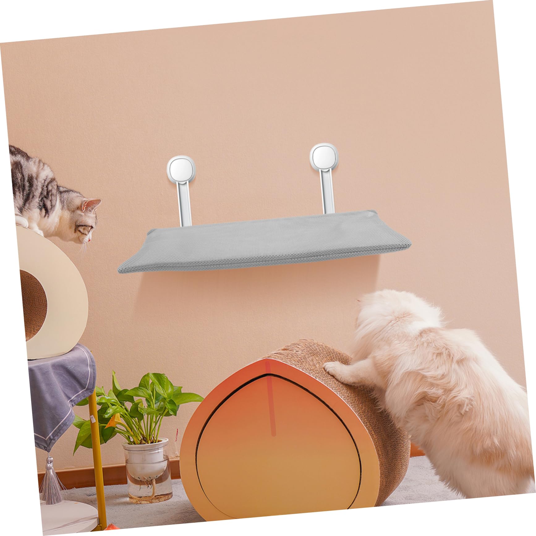 WOONEKY 2stücke Katzenfenster-hängematte Mit Abnehmbarem Und Waschbarem Bezug Universelle Katzenliege Für Drinnen Atmungsaktives Design Für Ganzjährige Nutzung