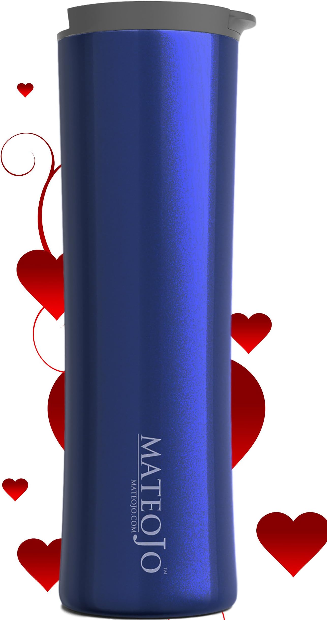 Insulated Travel Mug - Leak Proof Coffee Tumbler - Stainless Steel Vacuum Thermos - 14 Oz - Midnight Blue by MateoJo โฆ