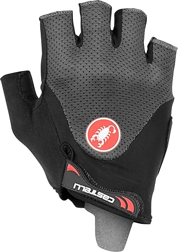 Castelli Guantes de ciclismo Arenberg Gel 2 para ciclismo de carretera y grava L Dark Gray, Black/Yellow Fluo, Military Green, Savile Blue, Black