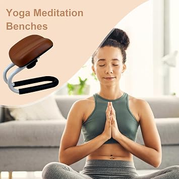 Adjustable Meditation Stool, Height Kneelers with Sponge Cushion, Prayer Bench, Metal Frame Yoga Stooll Height, Hip Support Meditation Accessories, Portable Chair, for Praying, Meditations