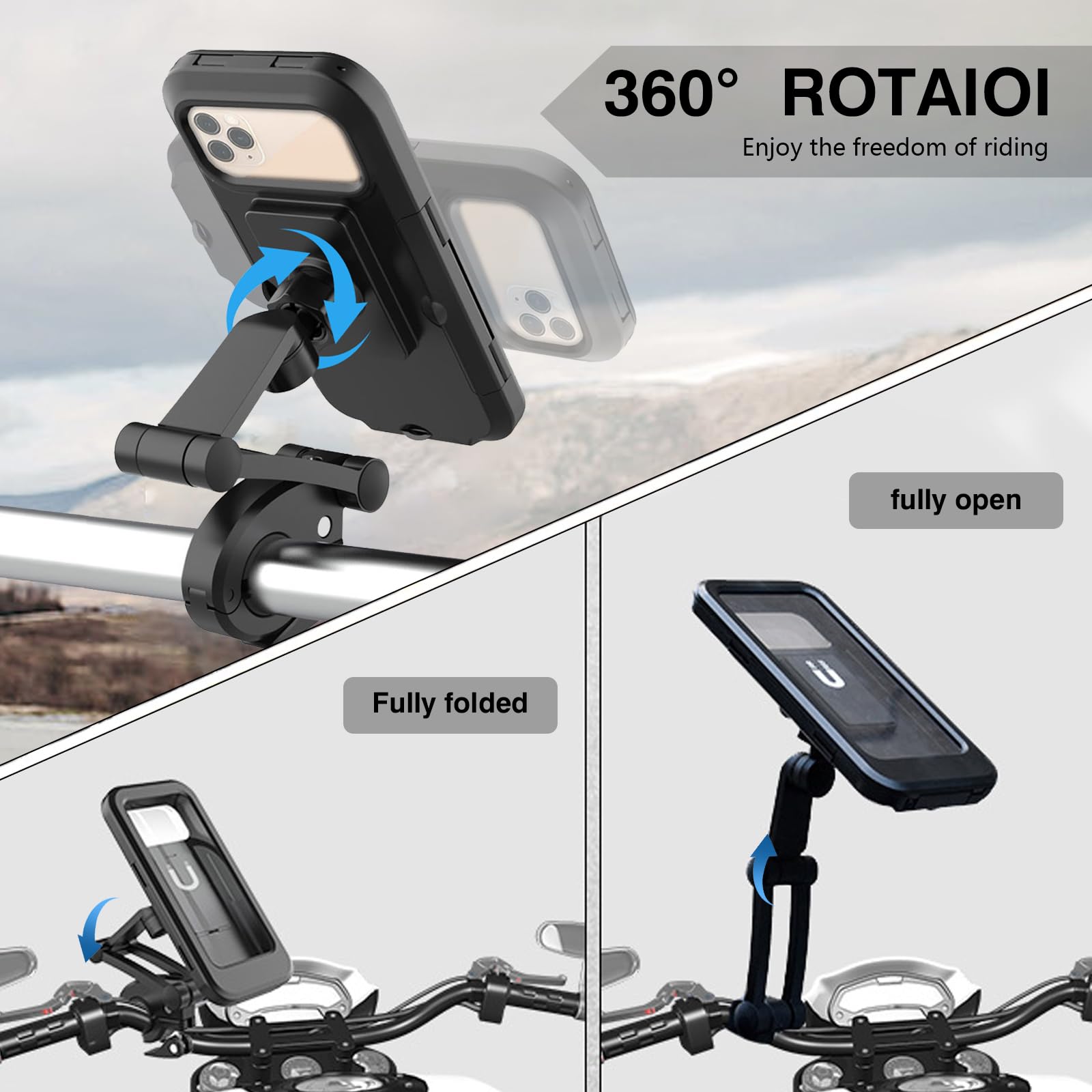 Supporto Telefono Antivibrazione Per Moto E Bici: Joyroom Rotazione 360°