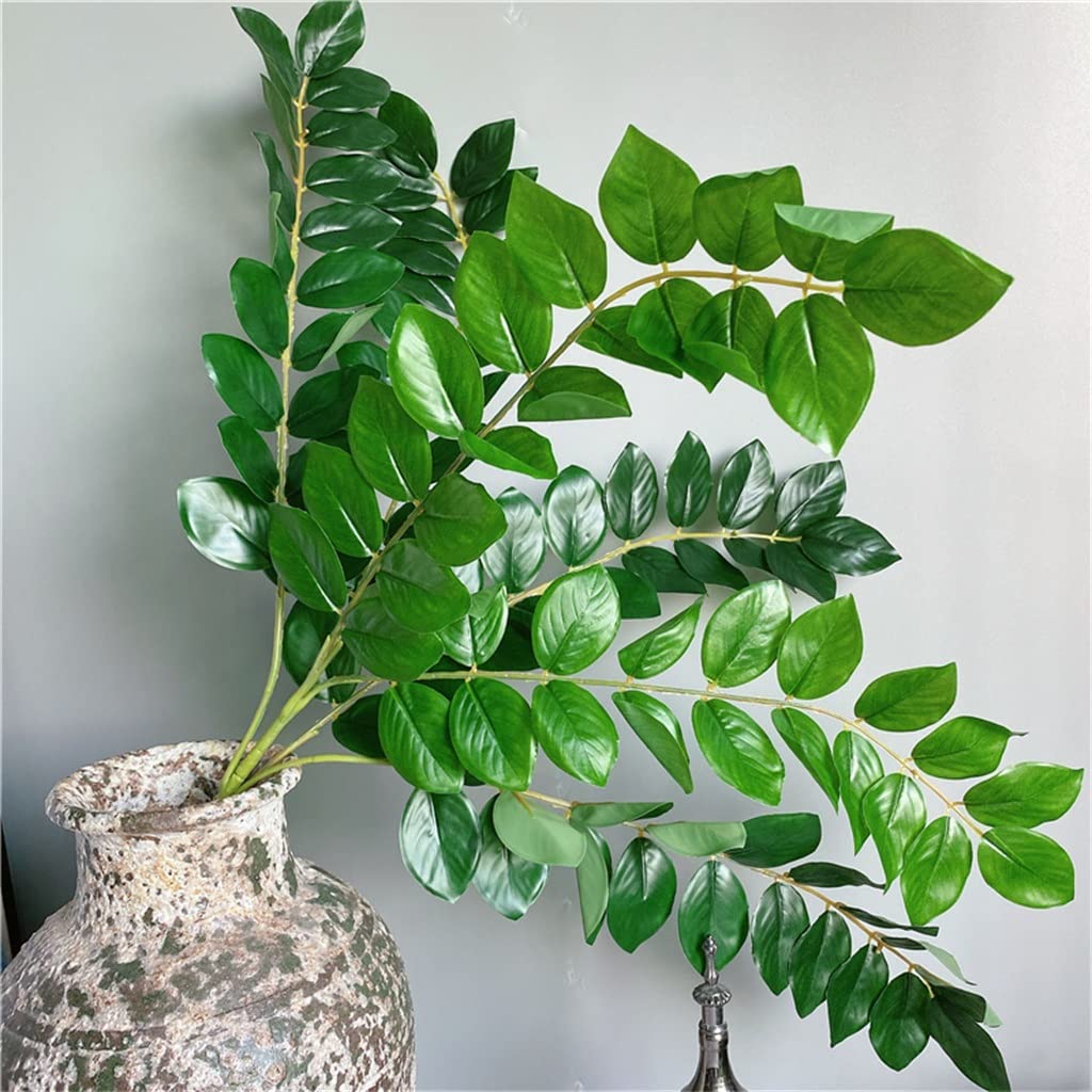 RWRAPS Rama Verde Hojas de eucalipto de Aspecto Real Flores Artificiales de plástico Decoración Plantas Falsas para el hogar (como se Muestra Talla ?nica)