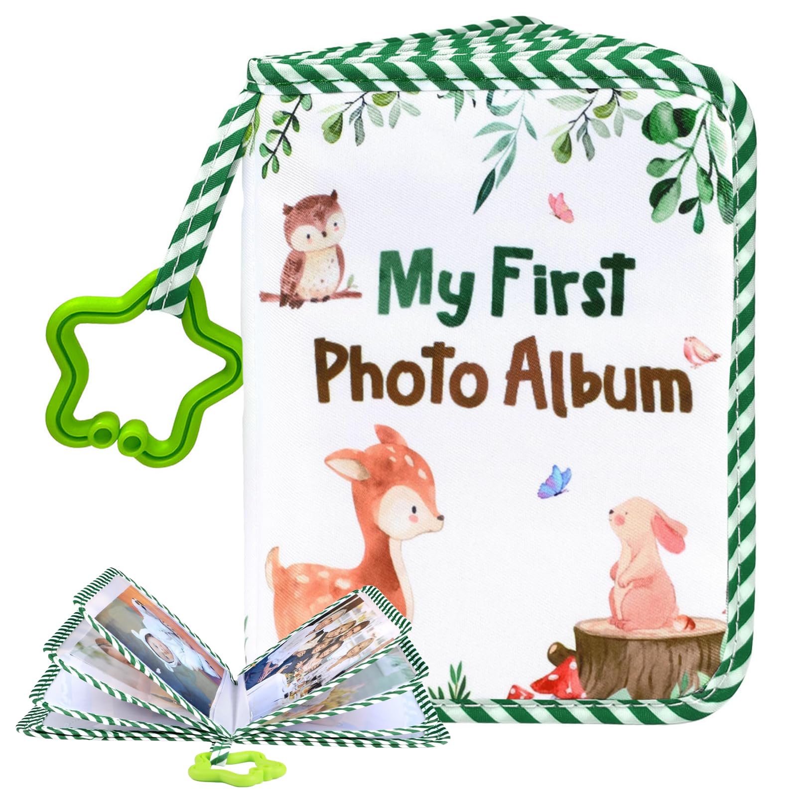Baby Photo Album My First Photo Album For Babies 14x18cm Soft First Photo Album Collector With Safety Mirror