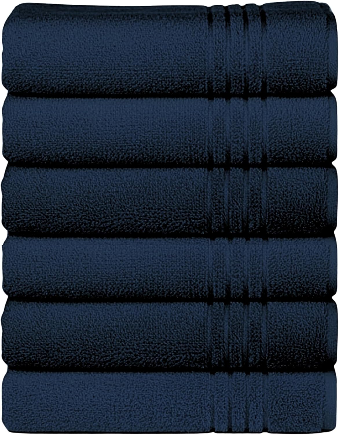 Egeria Madison Lot de 2 serviettes de douche 70 x 140 cm, bleu foncé, douces, très absorbantes, à séchage rapide pour un usage quotidien