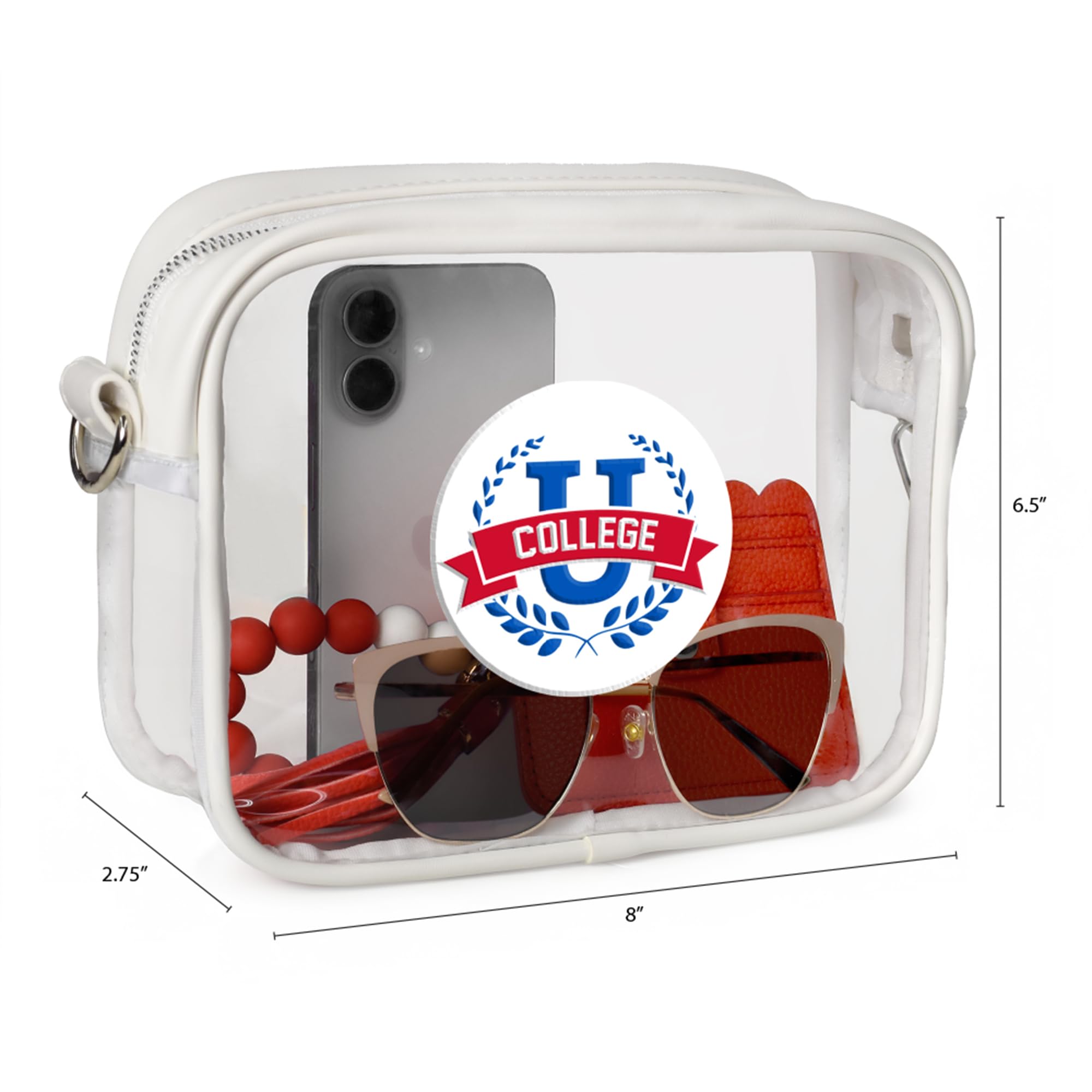 Littlearth NCAA Fanny Fan Geldbörse mit 3D-Logo, transparent