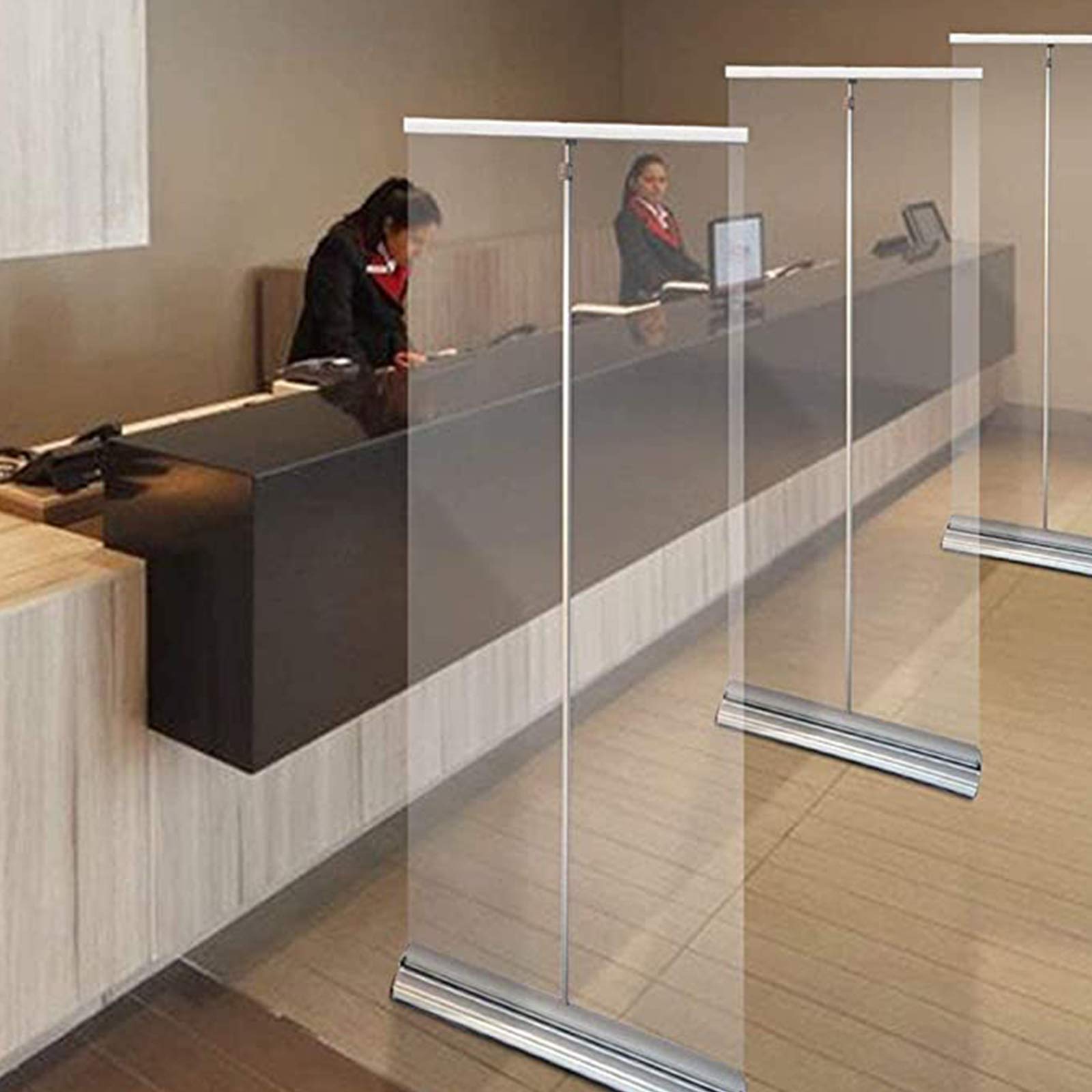 Divisor Emergente De Plástico, Protector Contra Estornudos, Pantalla Divisoria De Habitación, Carteles En Rollo Para El Suelo, Gimnasio, Salón, Restaurante, Peluquería, 800 X 2000 MM