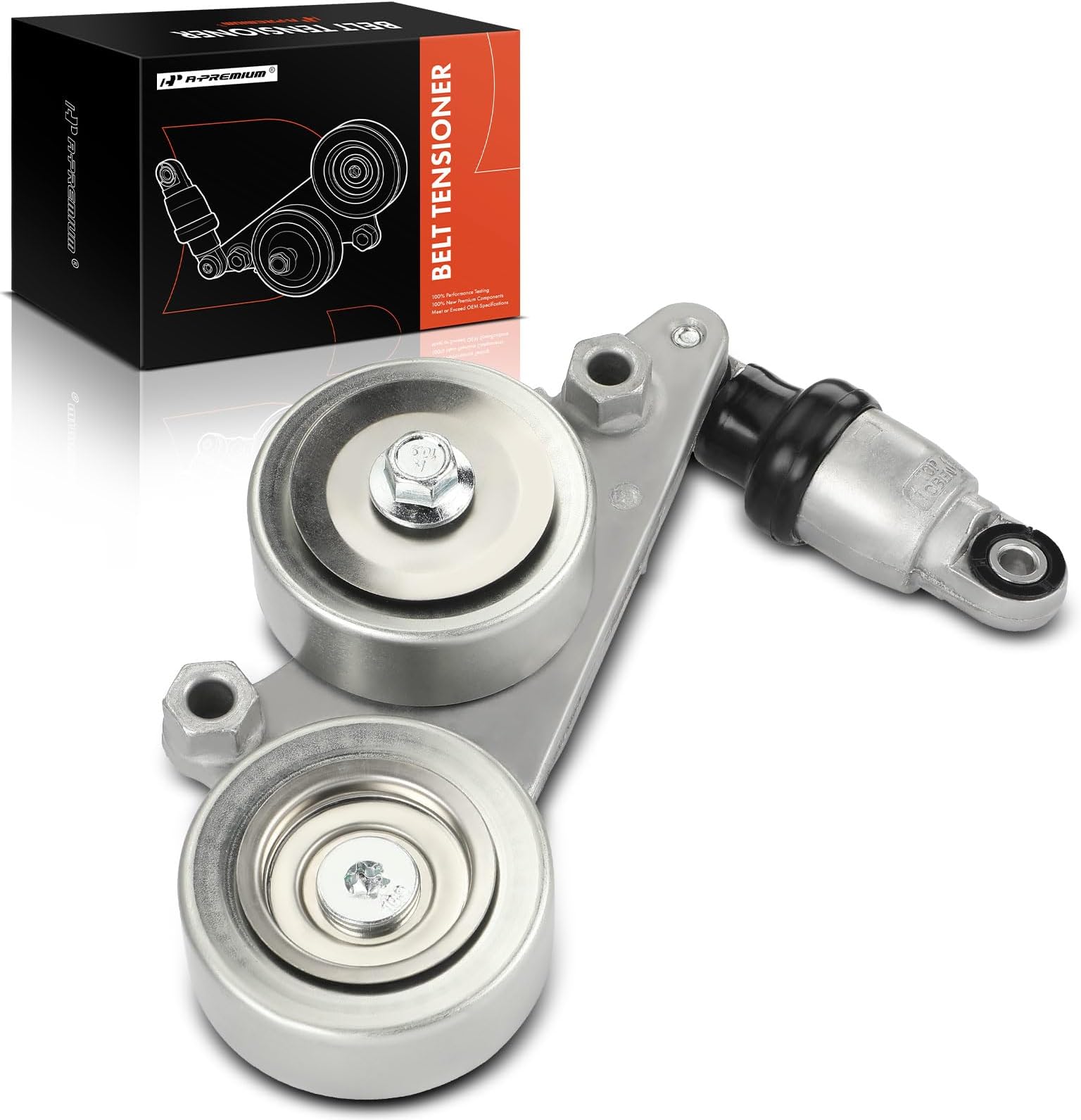 A-Premium Belt Tensioner Assembly with Pulley Compatible with Honda Accord 2008-2010, Odyssey 2005-2010, Pilot 2006-2011, Accord Crosstour 2010 3.5L, Replace# 31170R70A01, 31170RKB005