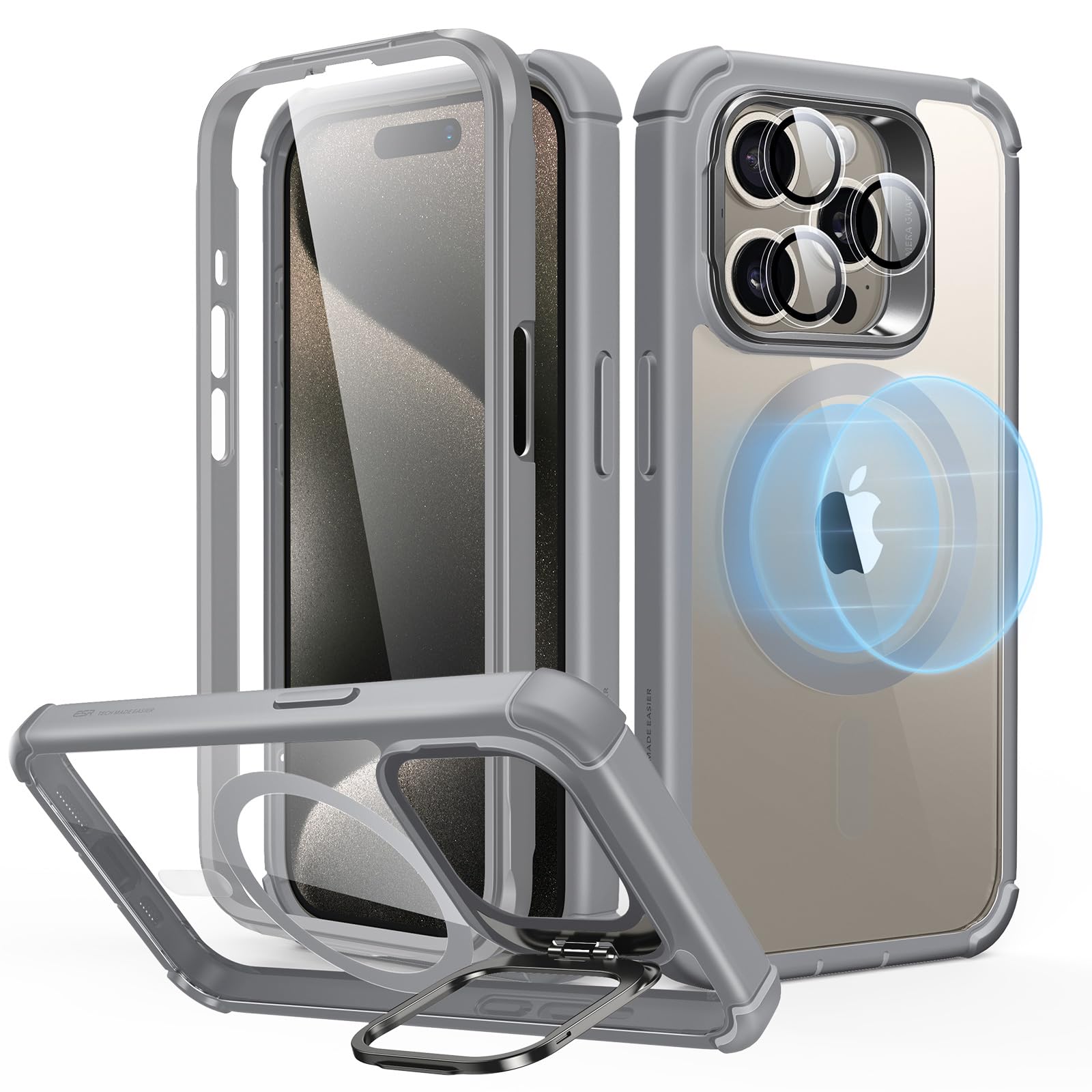 Amazon.co.jp: ESR iPhone 15 Pro ケース 全面耐衝撃 MagSafeケース 米