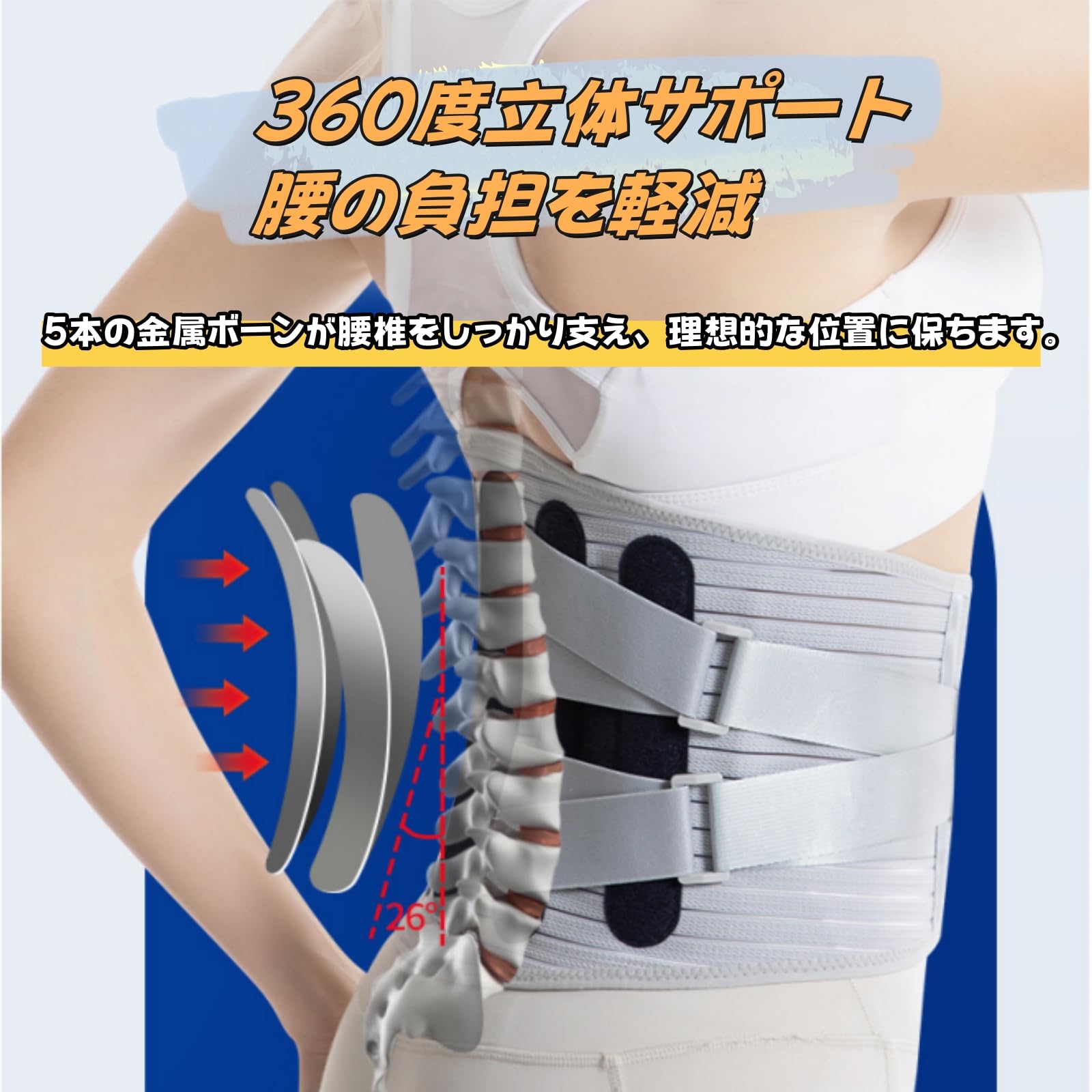 Amazon | 【IPPON】腰痛ベルト 腰 サポーター 腰ベルト 腰痛