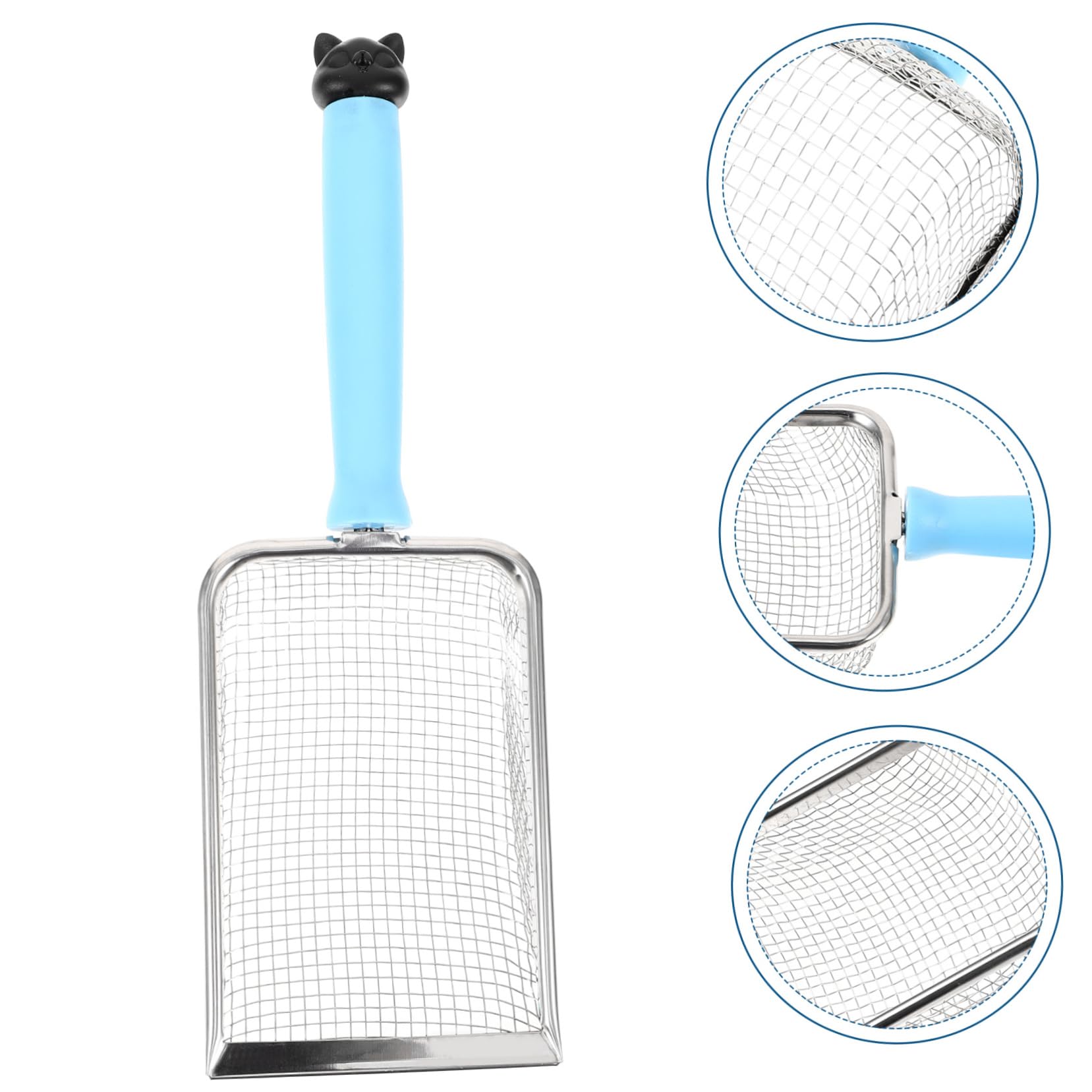 VANZACK 5pezzi Metal Cat Litter Scoop Inossidabile Antiaderente Attrezzo per Pulizia Lettiere per Design Filtrato La Rimozione Rapida Feci e