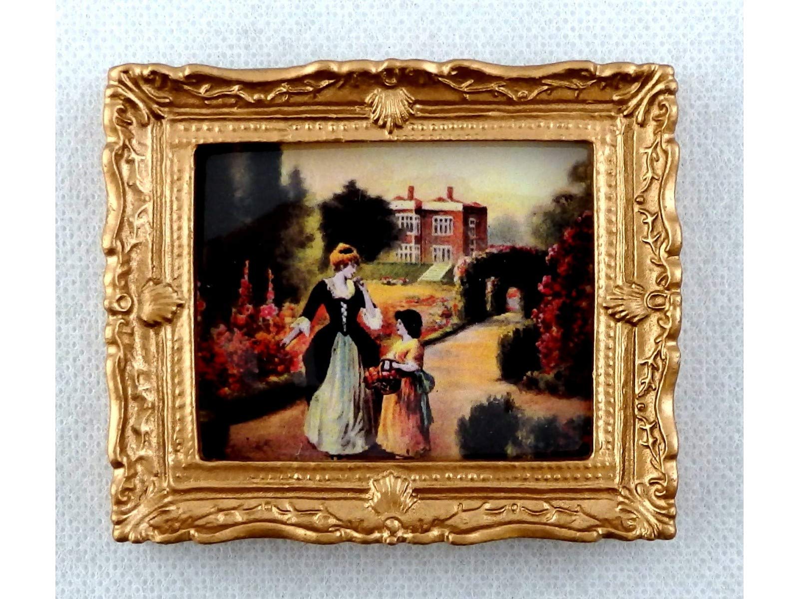 Melody Jane Dollhouse - 2 Cuadros Victorianos En Marcos De Madera, Accesorio En Miniatura