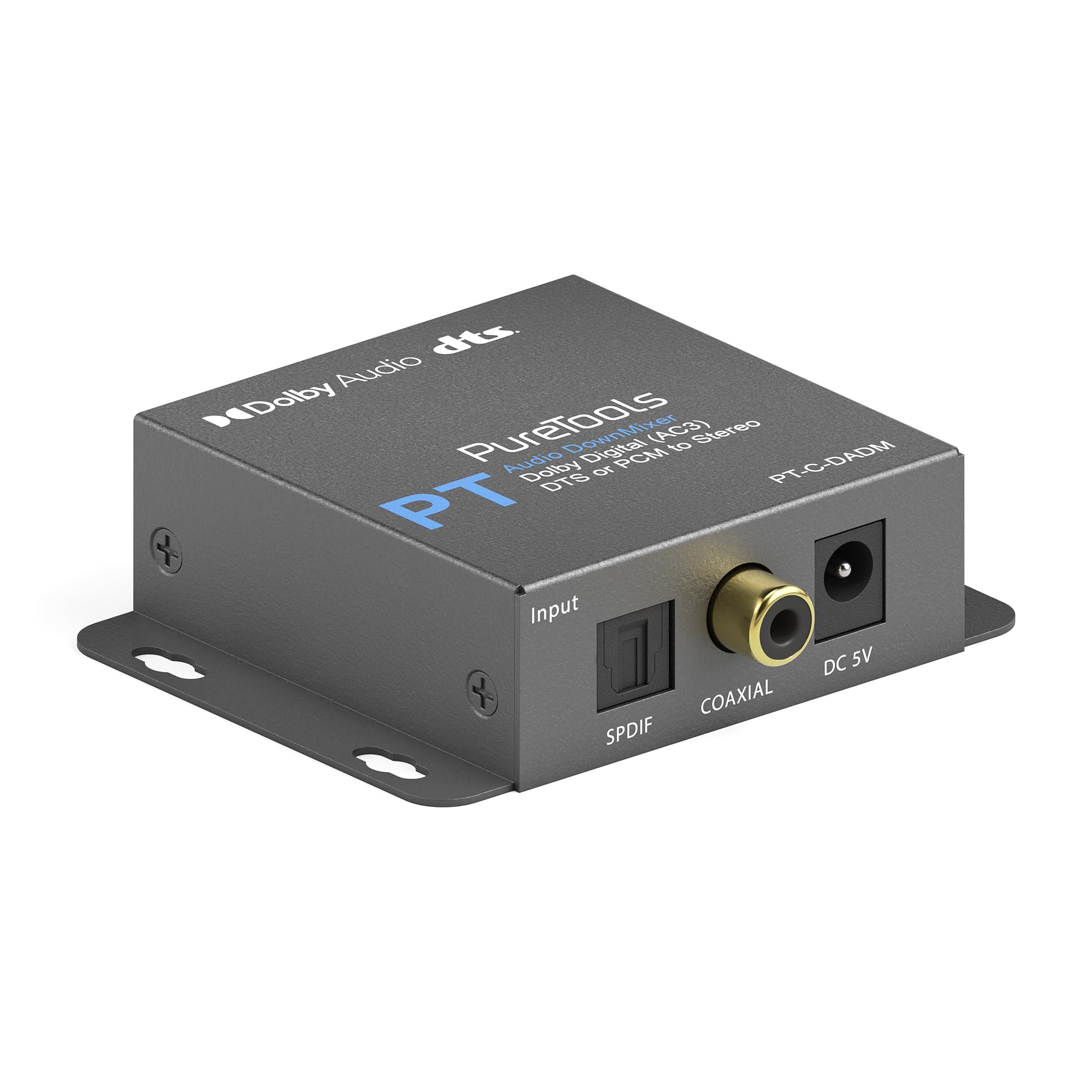 PureTools - Convertitore digitale/analogico, Dolby/DTS DownMixer, Dolby Digital (AC3), DTS o PCM a stereo, nero