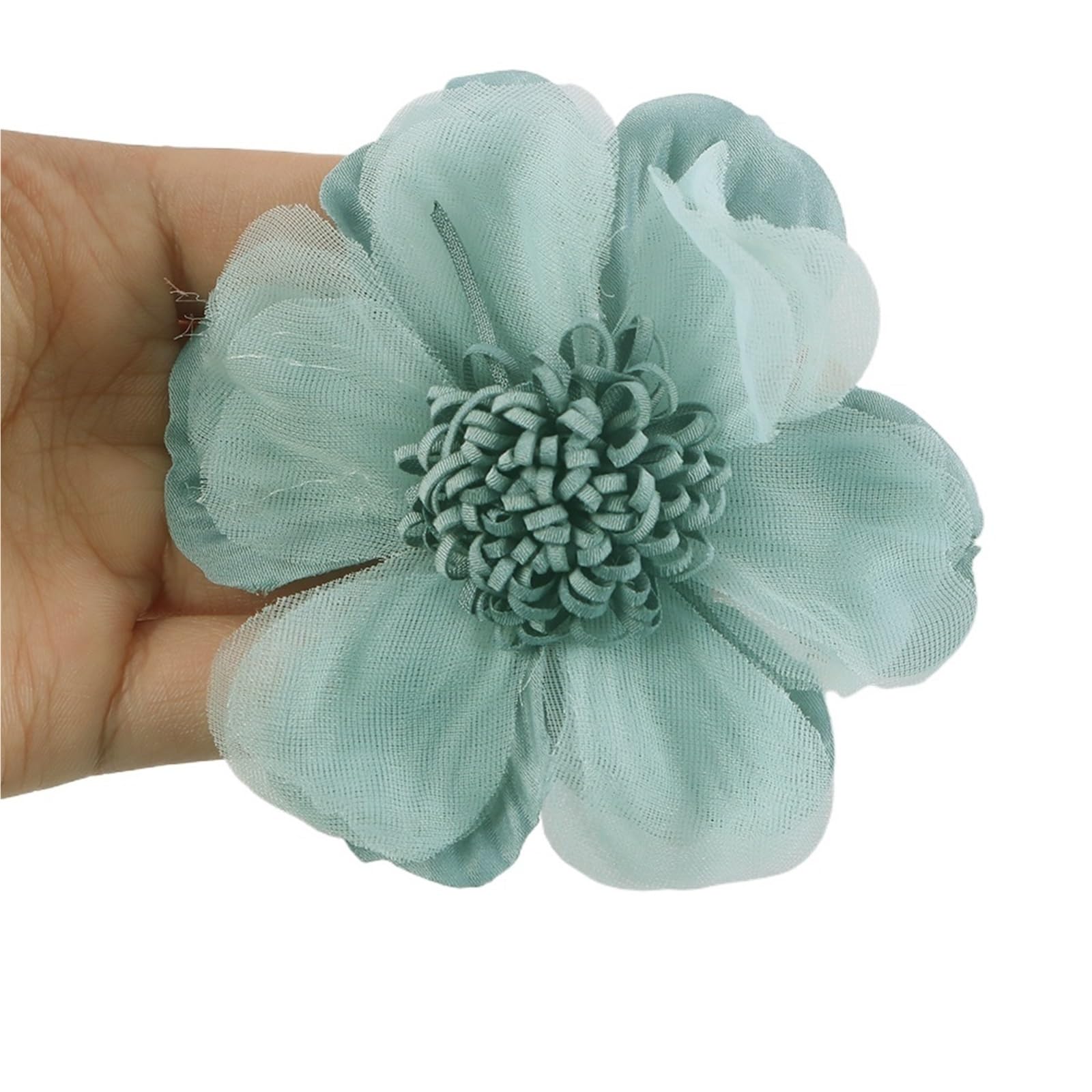 Wtaxbh Sd Iron On Patches 10Pcs Large Handmade Chiffon Fabric Artificial Flower For Wedding Dress Clothing Hats Headdress Decoration Diy(Sd)