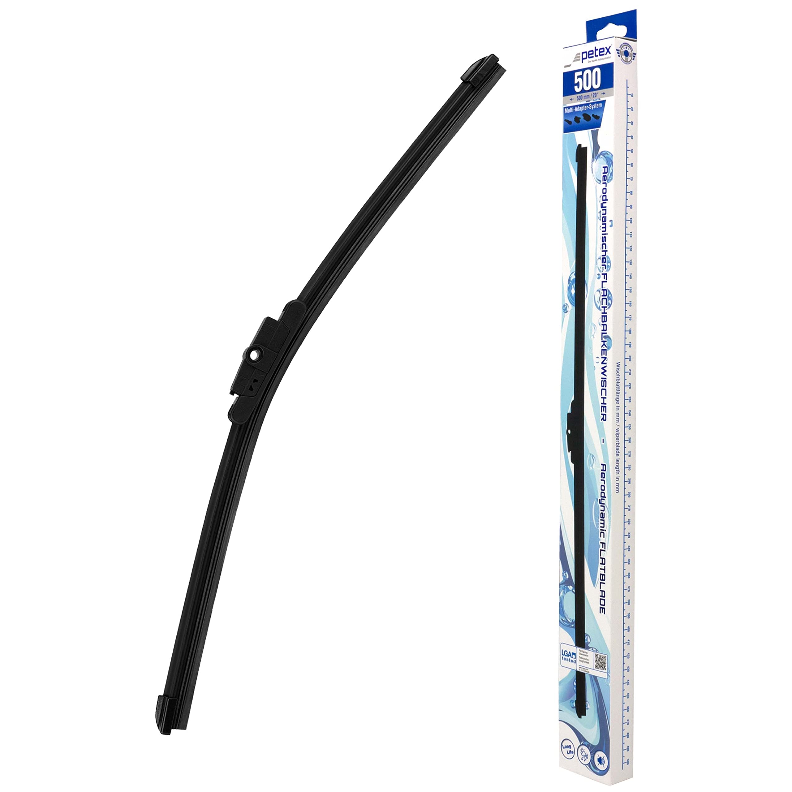 PETEX 1 x windscreen wiper, length: 500 mm, front windscreen