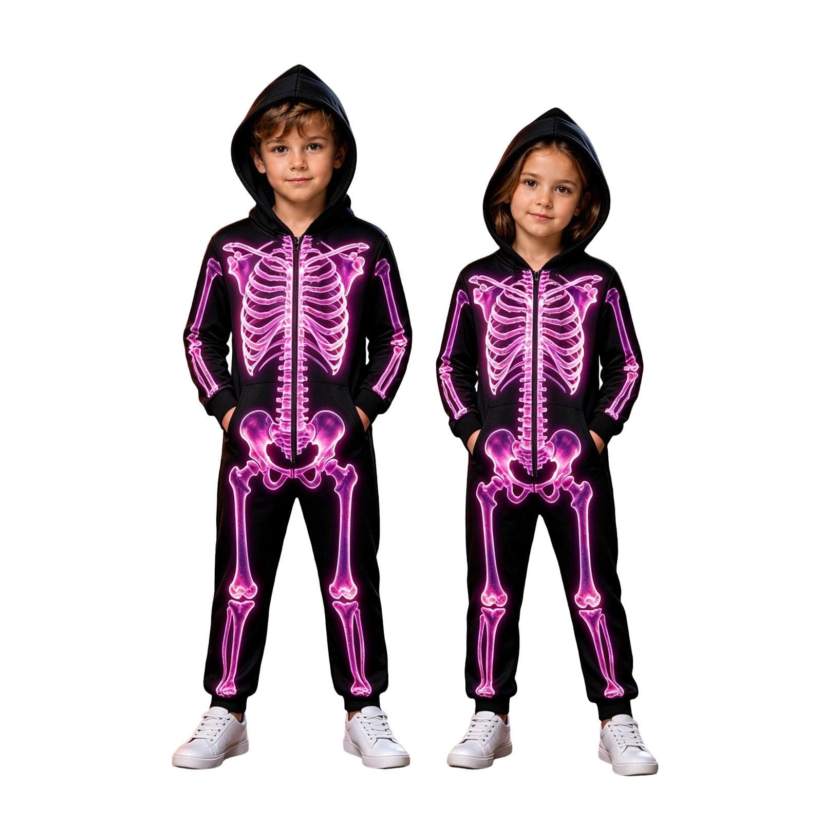 Bat Costume for Kids Skeleton Costume Glow In The Dark Halloween Costumes — image 1