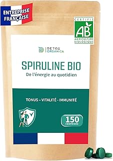 🎁 FREEBIE: DETOX ORGANICA Organic Spirulina – 500mg per day – Sachet of 150 Organic Spirulina Tablets – Supplement Rich in Proteins, …