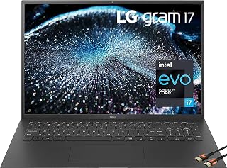 LG Gram 17" 16:10 WQXGA (2560 x 1600) Slim Laptop, Evo 12-Core i7-1360P, 4266Mhz-16GB, 2X Thunderbolt4, Backlit KB, DCI-P3 99%, Wi-Fi 6E, Windows11 Home. w/HDMI (16GB LPDDR4X RAM | 1TB SSD)