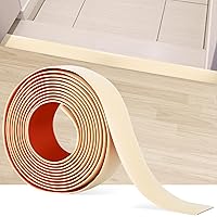 Vista 24 de Tira de transición de suelo autoadhesiva para baldosas de 3.3 pies x 1.57 pulgadas, color beige