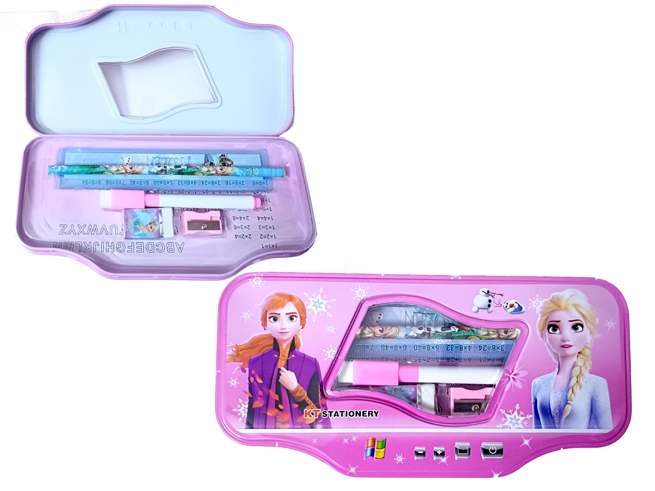 SHREE OM CRAFTS Pencil Box for Kids, Uninor Pencil Box for Girls | Pencil Box of Star war for Boys, Uninor/Star war Theme Return Gifts for Kids (GIRLS Style, Pink - Frozen Metal) (B0D84HB9TK) Amazon Price History, Amazon Price Tracker