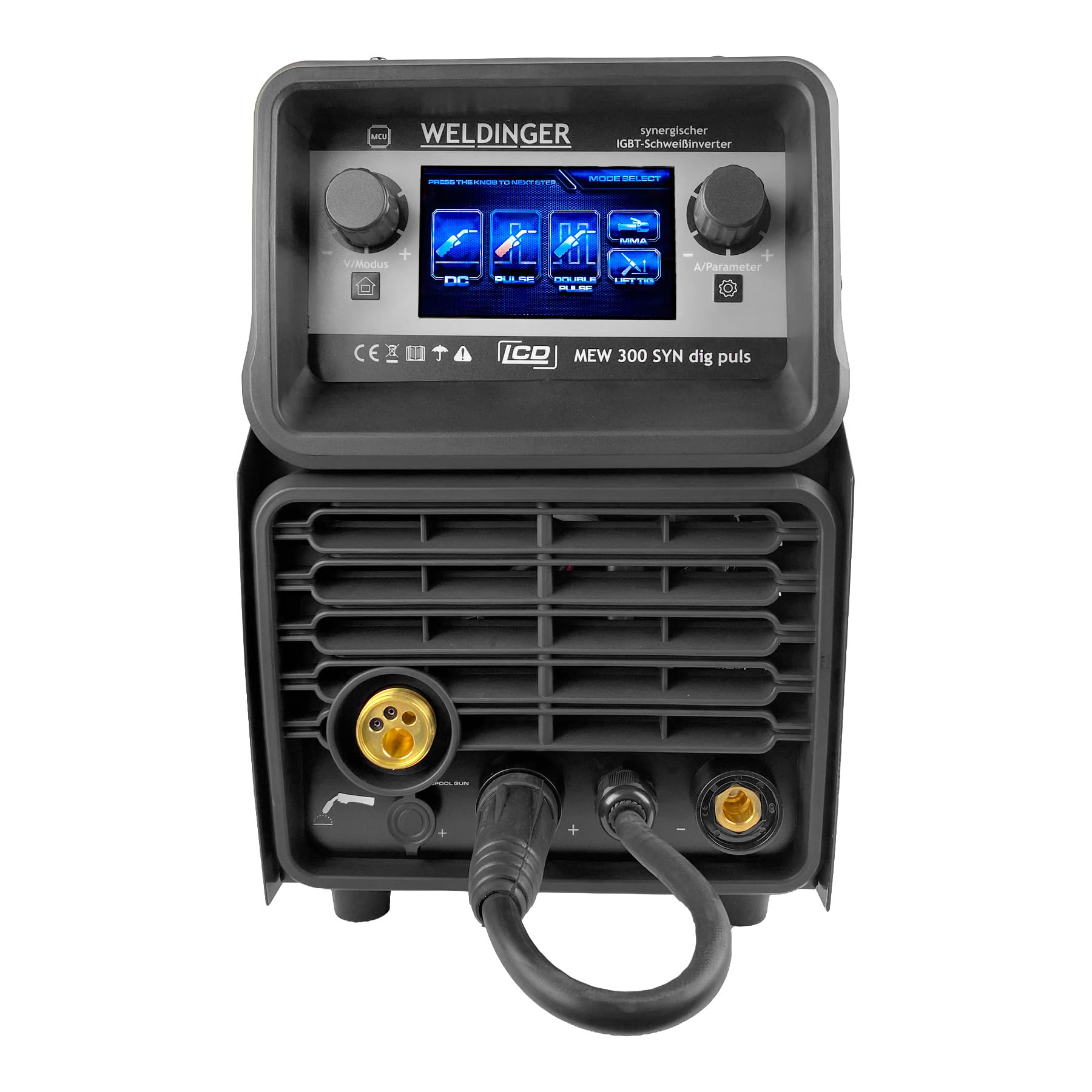 WELDINGER Kombi-Schweißinverter MEW 300 SYN dig puls professional (400 V, 300 A)