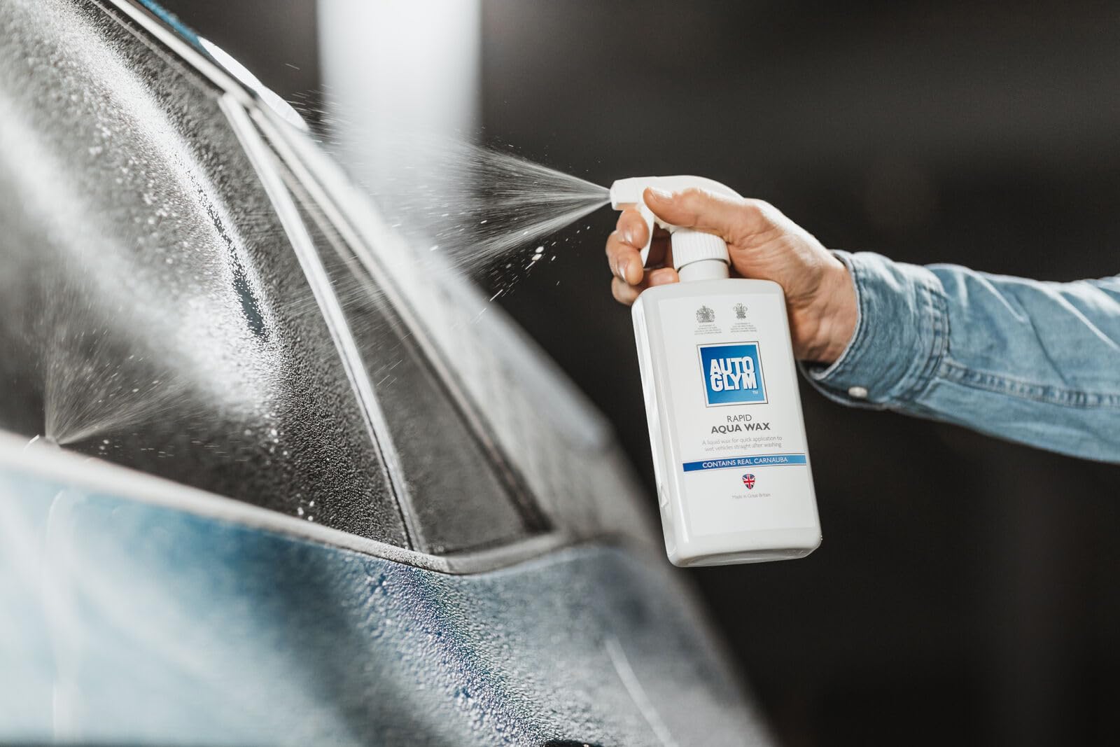 Autoglym Rapid Aqua Wax, 500ml – Cera liquida per auto per proteggere tutte le superfici esterne, inclusi vernice, gomma e vetri