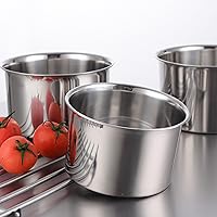 Vista 2 de Olla de acero inoxidable, olla multifuncional con tapa para hervir, olla para sopa y pasta, para el hogar, cocina, restaurante, lavavajillas (4.7 in)