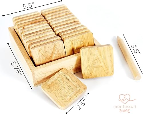 Miniatura 8 de Tableros de madera para trazado del alfabeto - Formación de letras preescolares - Letras del alfabeto Montessori