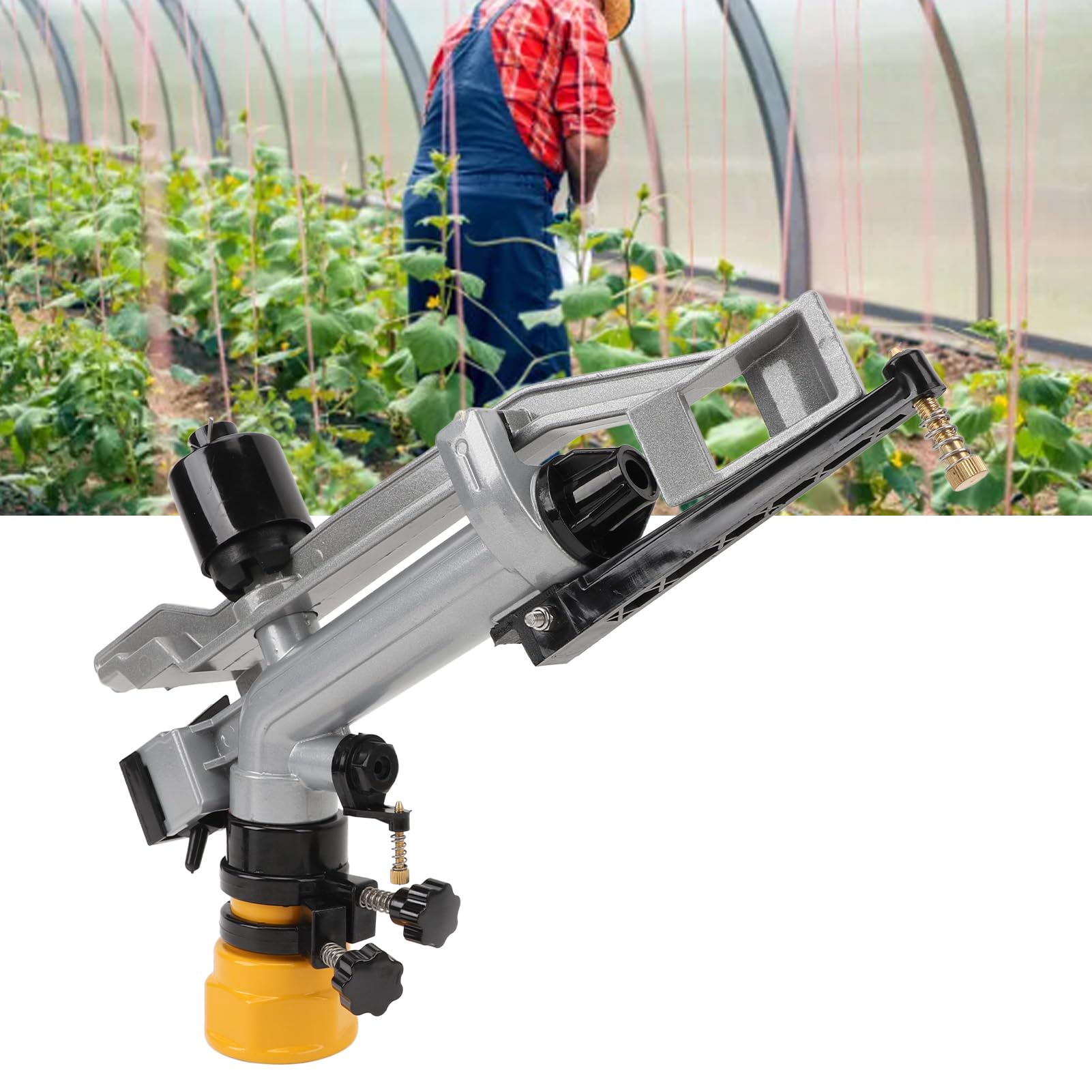 360 Grados Ajustación de Aleación de Aluminio Ajustable con Boquilla para el Jardín, Rango de Agua, Riego Agrícola de Jardecería a Gran Escala