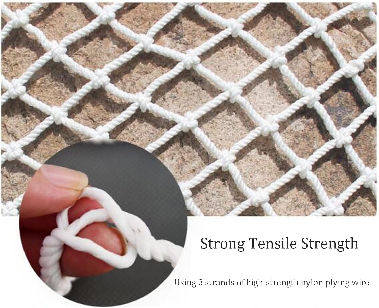 Stair Fall Prevention Net Garden Decoration Nets Wear-Resistant Nylon Child Safety Netting Customizable Swingset for Outdoor Treehouse Jungle Gyms Playground Training Climbing Net