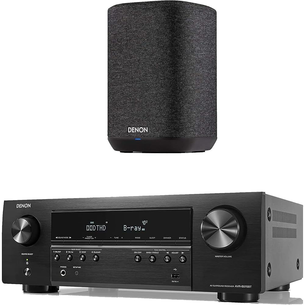 17/mo Finance Denon AVRS570BT 5.2 Channel AV Receiver 8K Ultra HD