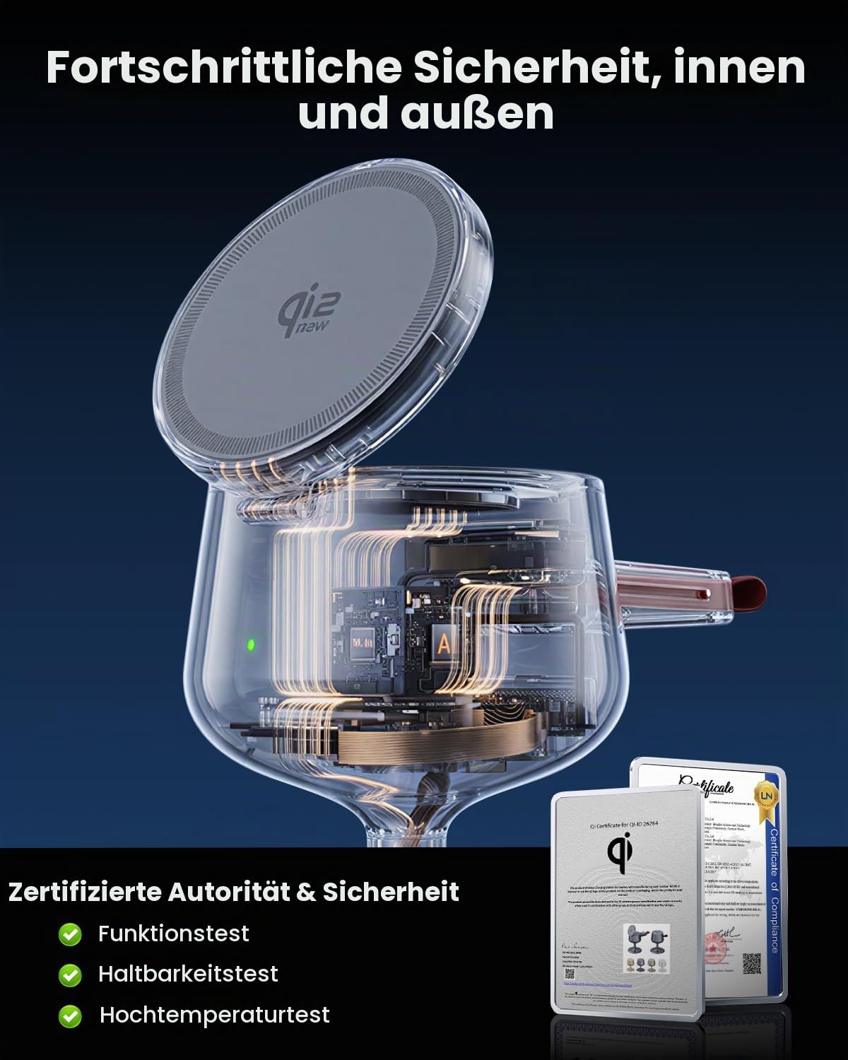 GEEKERA Qi2.2 25W 3-in-1 Ladestation für Apple: MagSafe-kompatibles Schnellladegerät für iPhone 17/16-12, 5W Fast Charger für Apple Watch & AirPods, 45W GaN Adapter, ideal für Zuhause und Büro