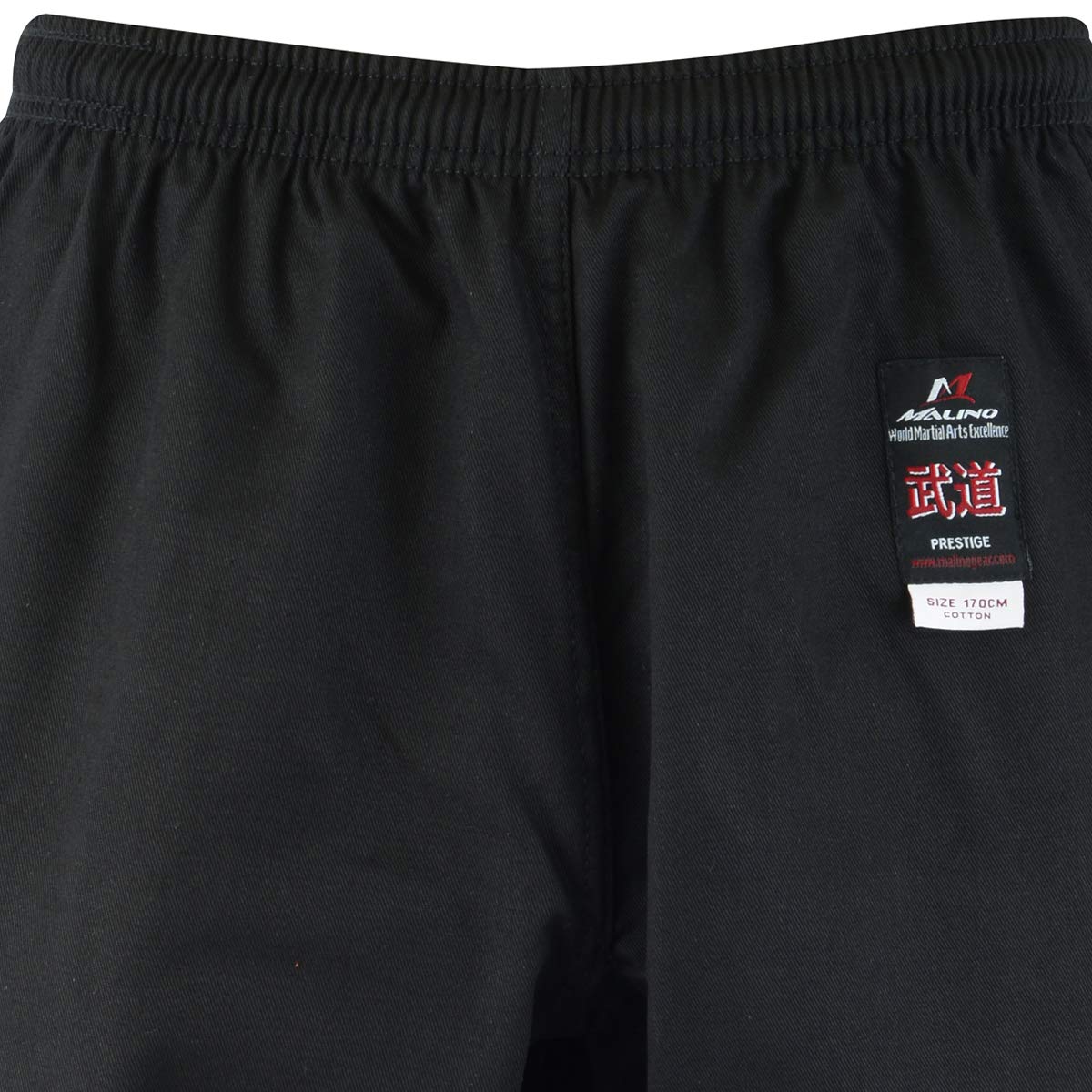 Malino Studente Karate Gi, Tuta da Karate, Uniforme da Karate, Tuta per bambini e adulti da uomo Uniforme per arti marziali Cintura gratuita 100% cotone 8 once Bianco/Nero (6/190, Nero)
