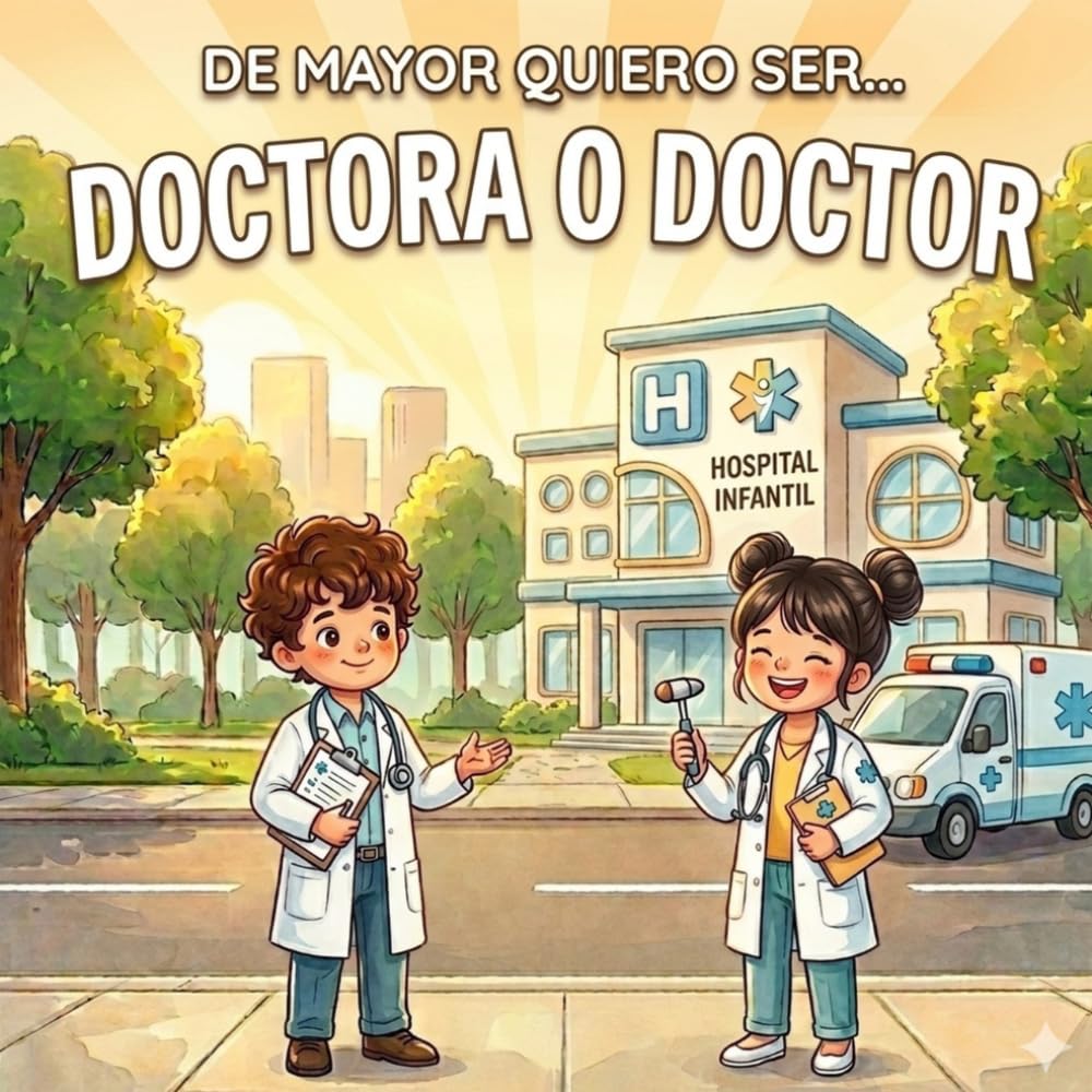 De mayor quiero ser... doctor/doctora: Libro infantil sobre médicos, hospital, vocación y profesiones que ayudan a los demás