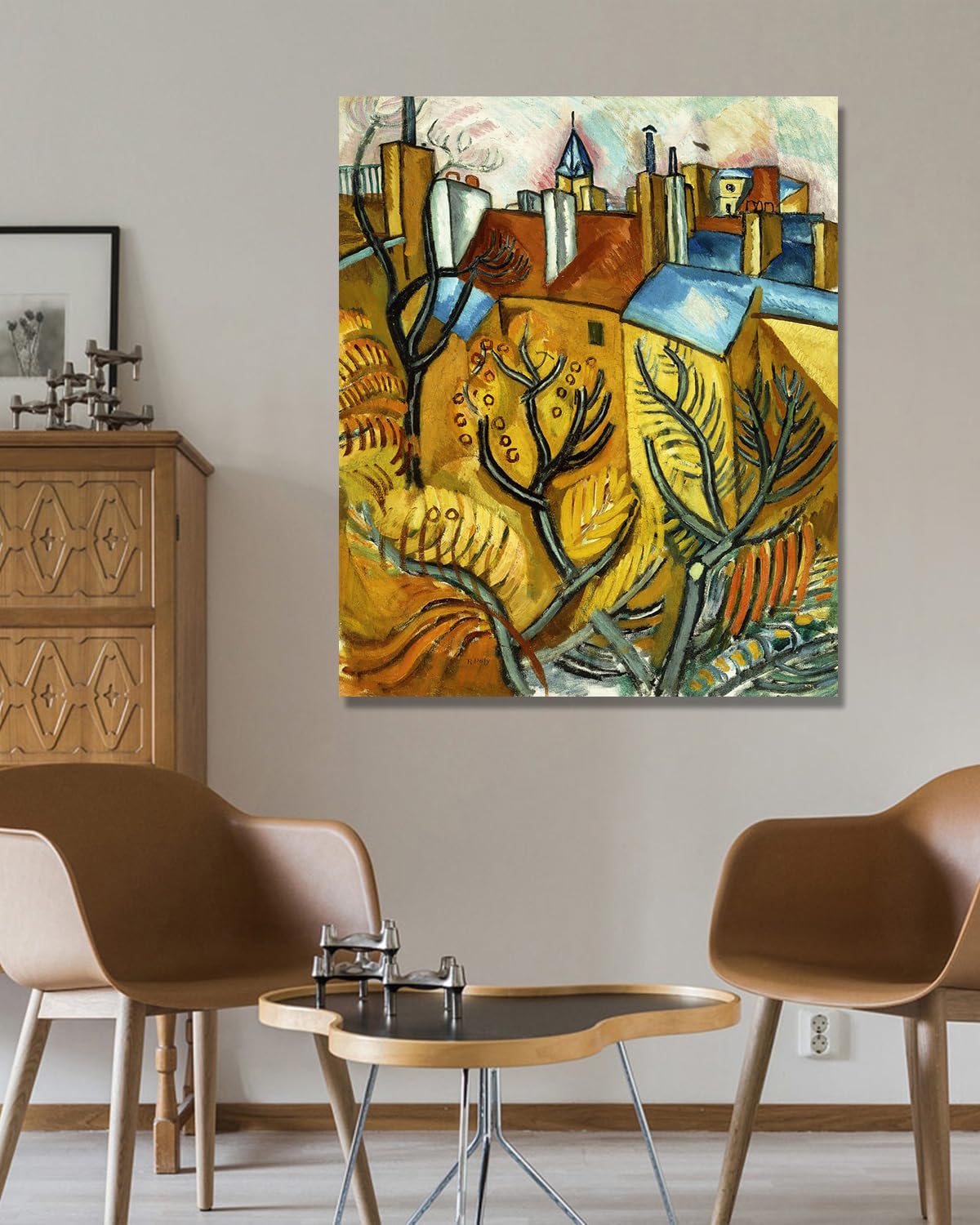 NHLDZYH Impresjonistyczne arkusze, (piękna sceneria 20) autorstwa Raoula Dufy"ego, reprodukcja obrazów, obrazy znanych obrazów, obrazy ścienne do sypialni, 50x60 cm tylko płótno