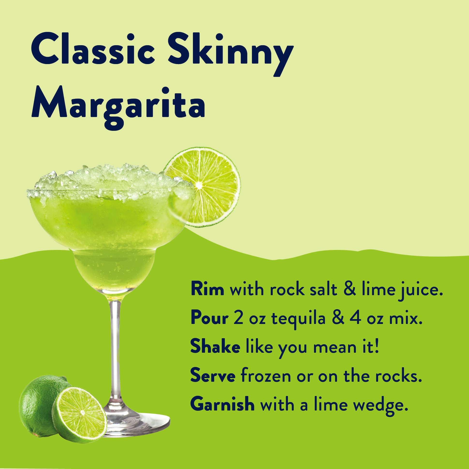Jordan's Skinny Mixes Zuckerfreie Margarita-Mischung, aromatisierter Cocktail-Mixer, frisches Limettengetränk, kalorienarm, glutenfrei, keto-freundlich, 1