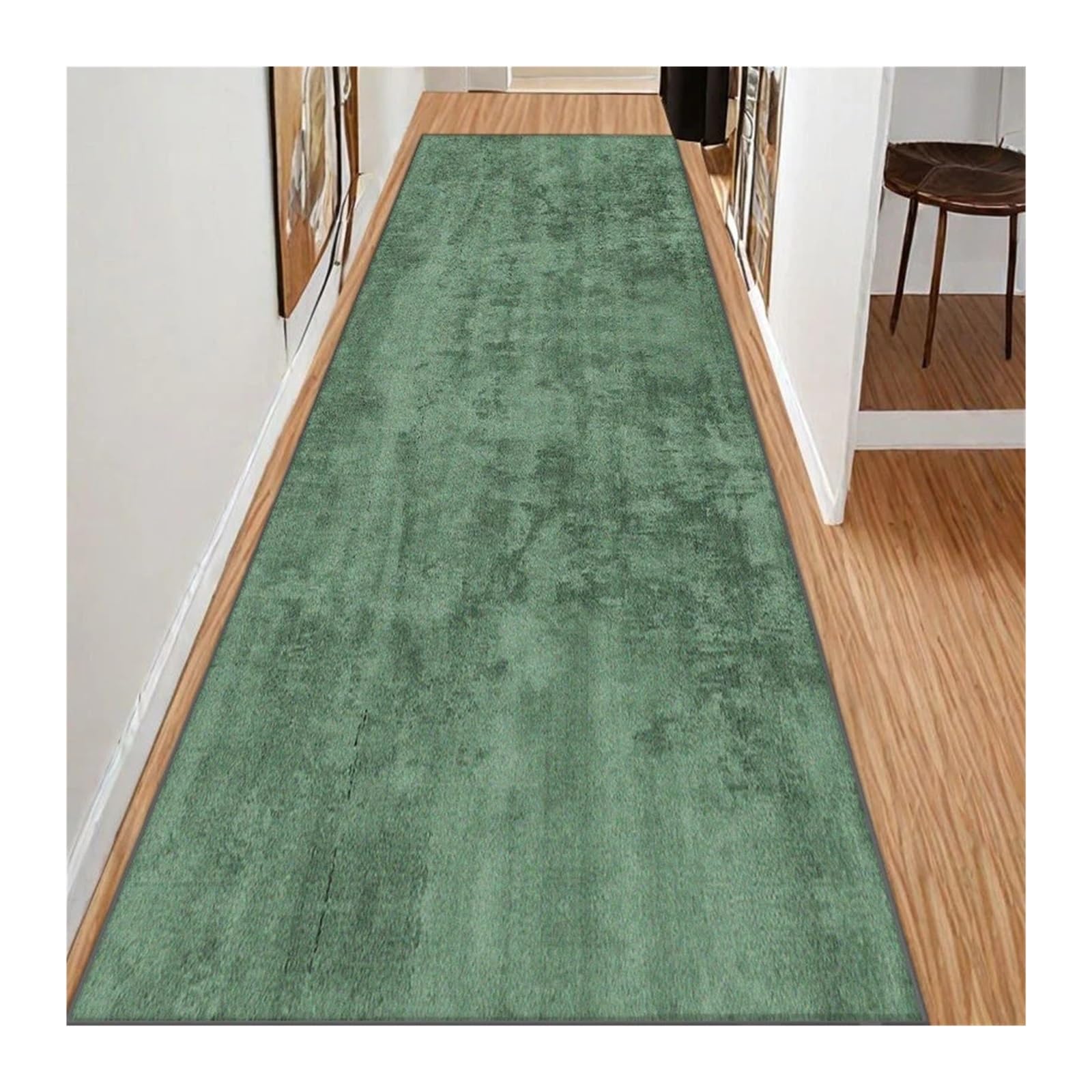 Tapis de couloir long 100x300cm de couleur unie pour passage et entrée