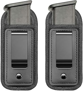 IWB Waistband Pistol Handgun Magazine Holster Pouch for 9mm .40 .45 Fits 7 10 15 Round Single Double Stack Mags for Glock17 26 19 Sig Sauer S&W Springfield XD M1911 Ruger - TACwolf