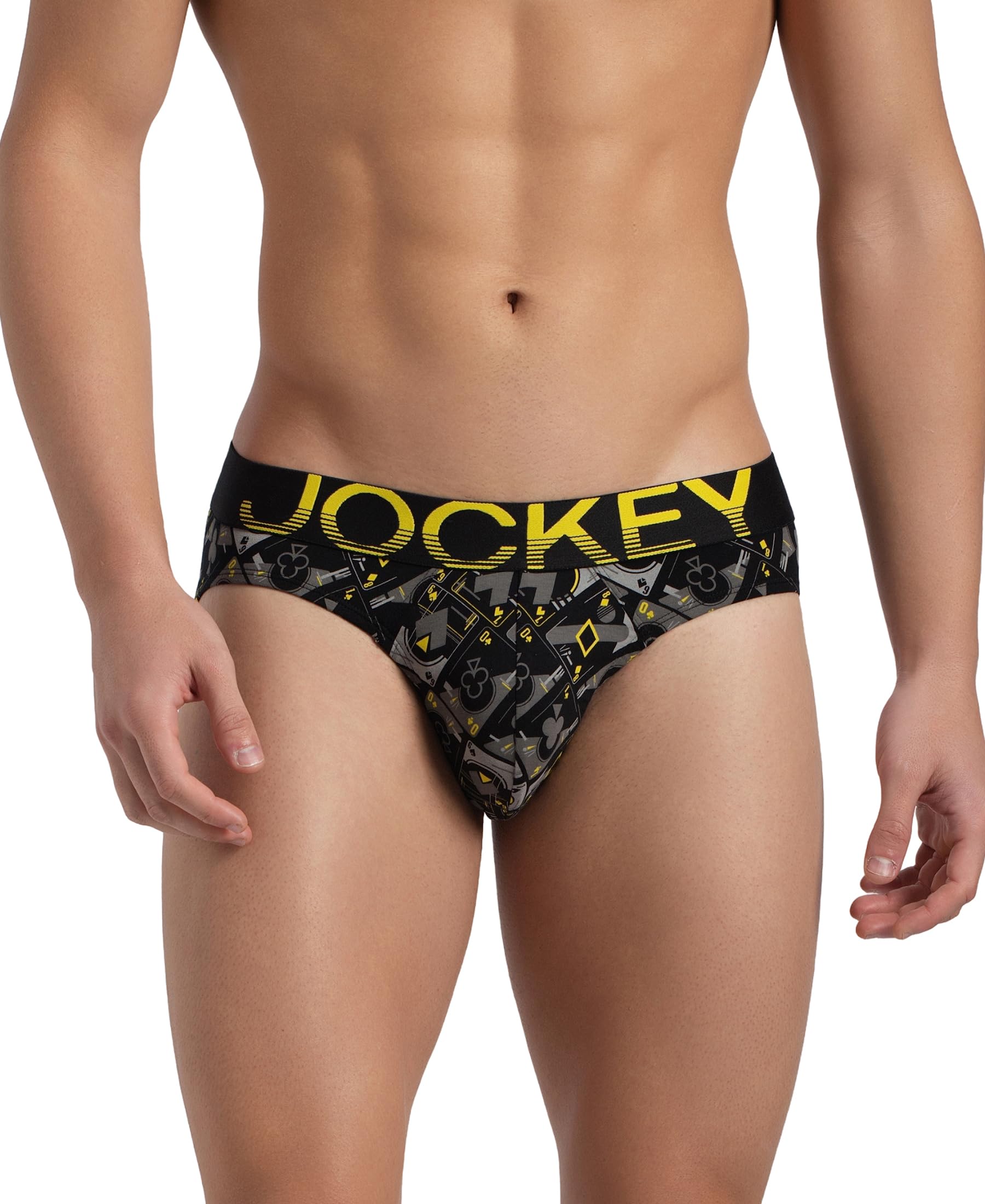 FP22 Men's Super Combed Cotton Elastane Stretch Printed Brief with Ultrasoft Waistband-image-29