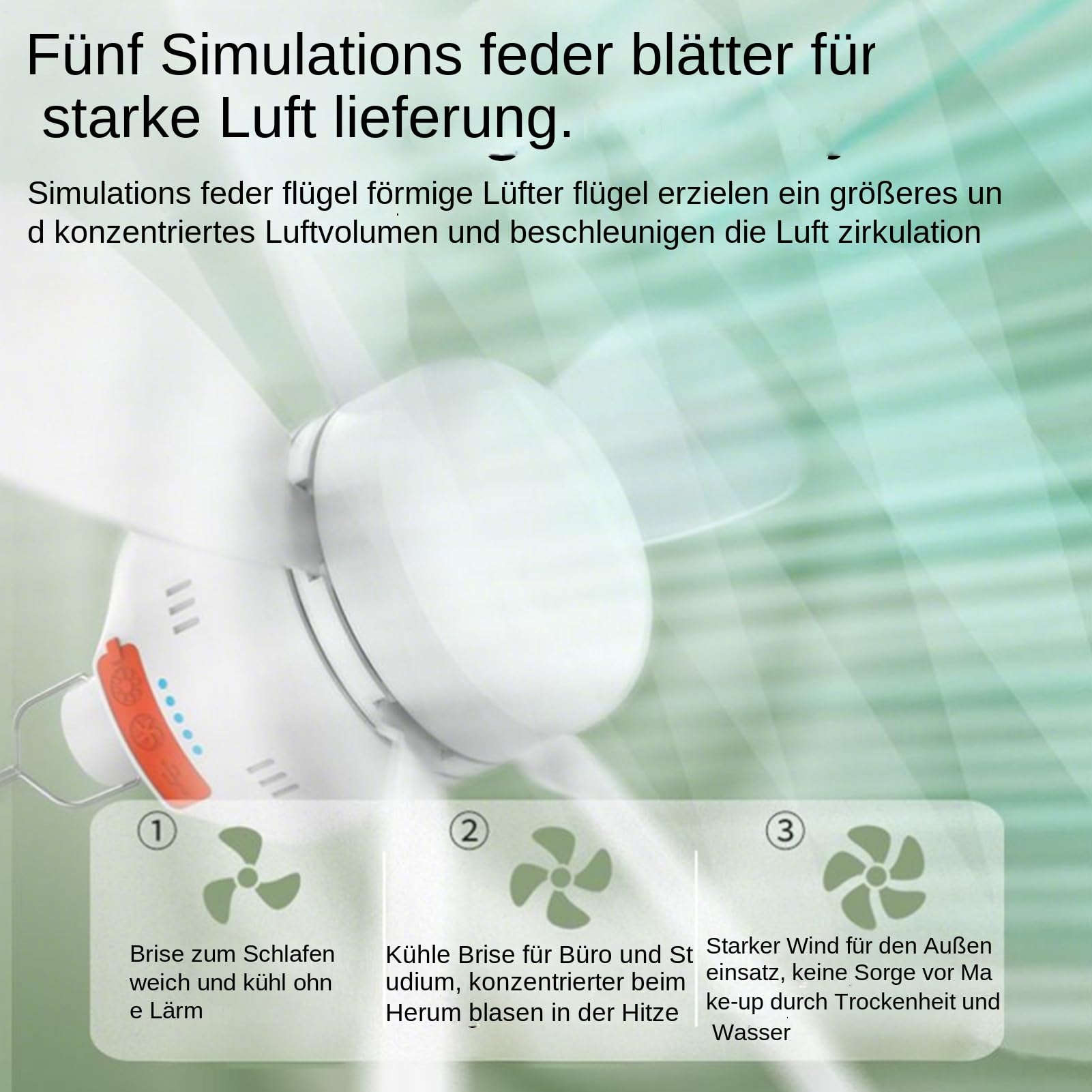 Luckxing Camping Deckenventilator, Zelt Deckenventilatoren Terrasse Deckenventilator mit Licht und Fernbedienung, Einstellbare Geschwindigkeit, wiederaufladbare Kühler für Wohnmobile, Camping