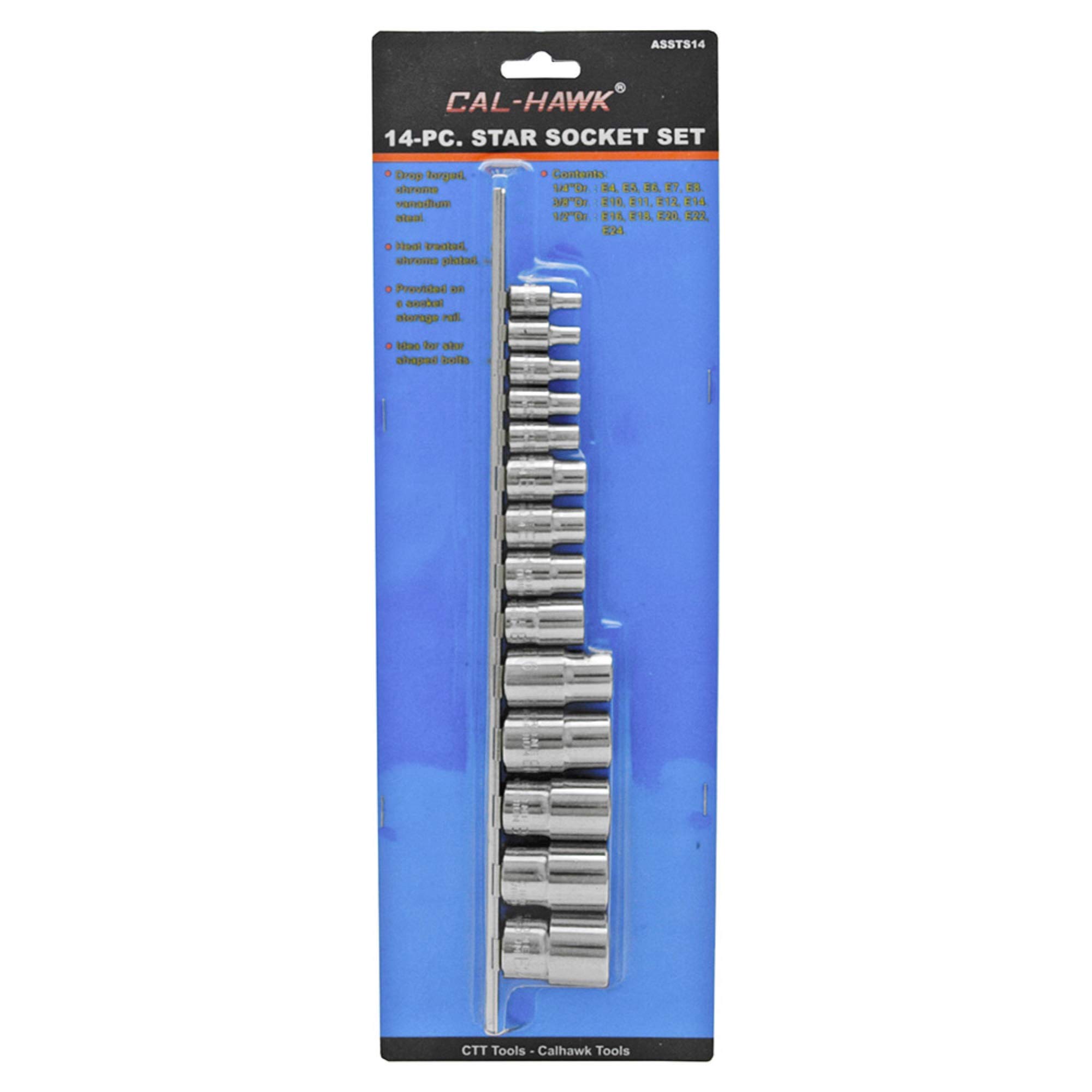 Cal-Hawk Cal Hawk Tools ASSTS14 Star Socket Set (14 Piece)